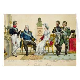 Cartão Louis XVIII e sua família