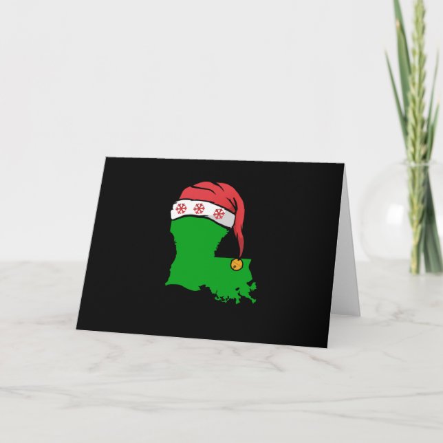 Cartão Louisiana Christmas Cute Christmas Gift Green US (Frente)