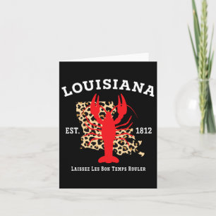 Cartão Louisiana Est. 1812 Leopardo de Nova Orleans M