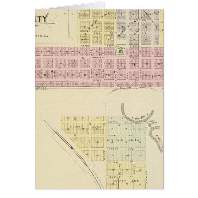 Cartão Loup City, Nebraska (Frente)