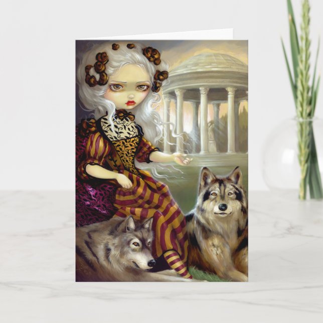 Cartão "Loup-Garou:  Le Temple" Greeting Card (Frente)