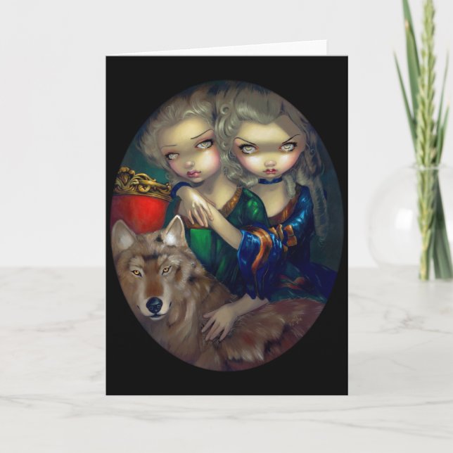 Cartão "Loup-Garou:  Les Jumeaux" Greeting Card (Frente)