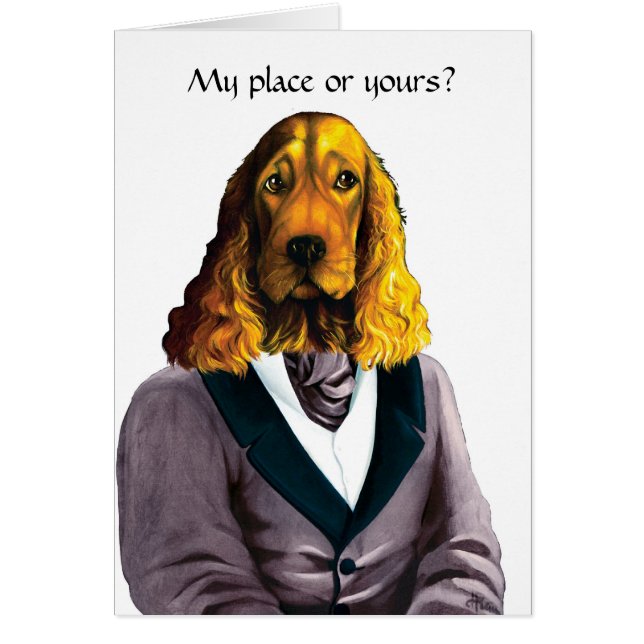 Cartão louro de cocker spaniel do inglês DR181 (Frente)