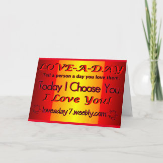 Cartão Love A Day Greeting Card