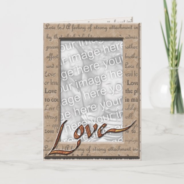 Cartão  Love and Cherish Photo (Frente)
