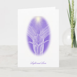Cartão Love and Light Purple Angel - Greeting Card