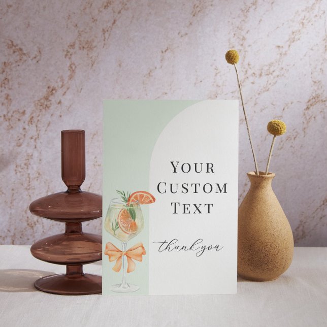 Cartão Love At First Spritz Custom Bridal Shower Sign (Criador carregado)