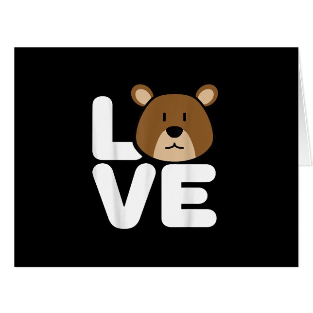 Cartão LOVE Bears Shirt  Bear Lover Shirt  Cool Bear (Frente horizontal)