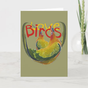 Cartão Love Birds Greeting Card