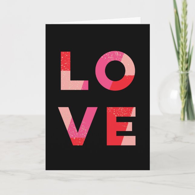 Cartão Love -  bold modern greeting (Frente)