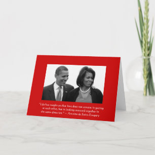 Cartão LOVE CARD/OBAMA, Antoine de Saint-Exupery quote