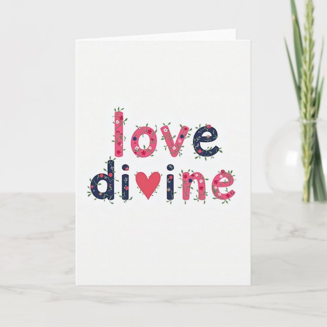 Cartão Love Divine Ornamental Card (Frente)
