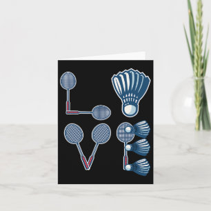 Cartão Love Dminton Shirt Dminton Lover Dminton Player Gi