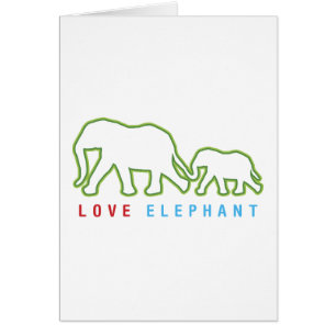 Cartão Love Elephant