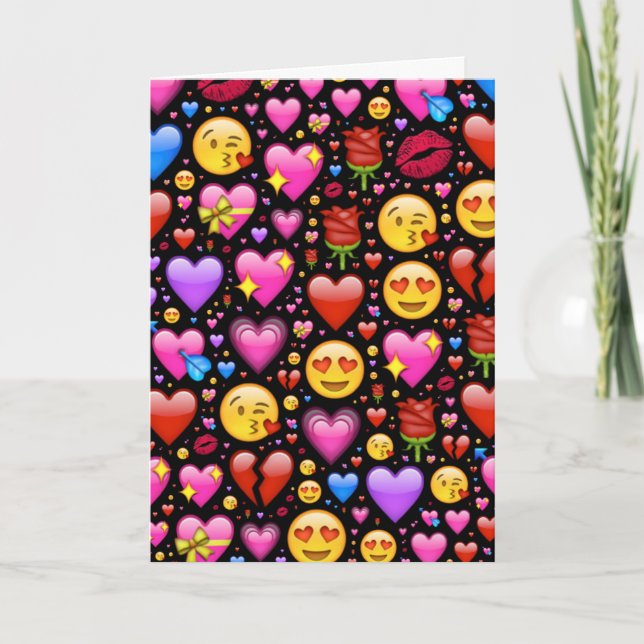 Cartão Love Emoji Personalizado (Frente)