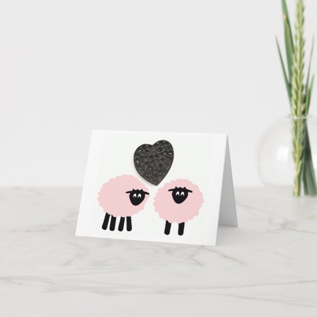 Cartão "Love Ewe 2", Whimsical Notecard (Frente)