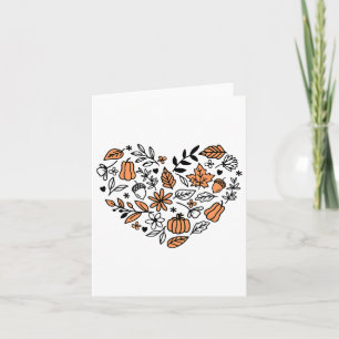 Cartão Love Fall Y Leopard Pumpkin Autumn Season Wome