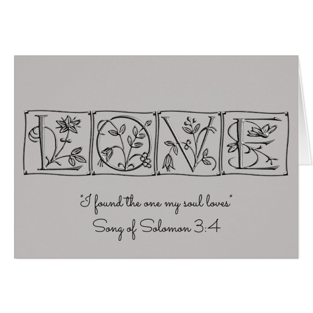 Cartão Love~Found esse minha alma Loves~Scripture~Wedding (Frente horizontal)