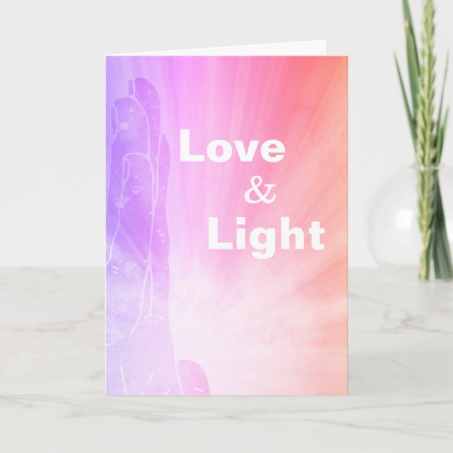 Cartão *~* Love Healer Rays Healing Hand Lightworker (Frente)