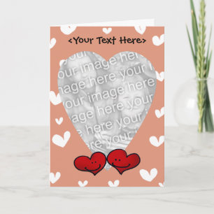 Cartão Love heart card template