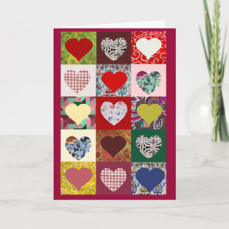 Cartão Love Hearts Quilt