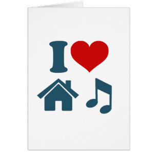 Cartão Love House Music