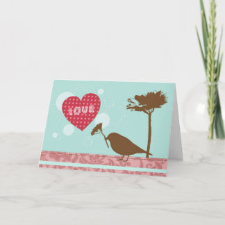 Cartão Love Is In The Air Bird Greeting Card