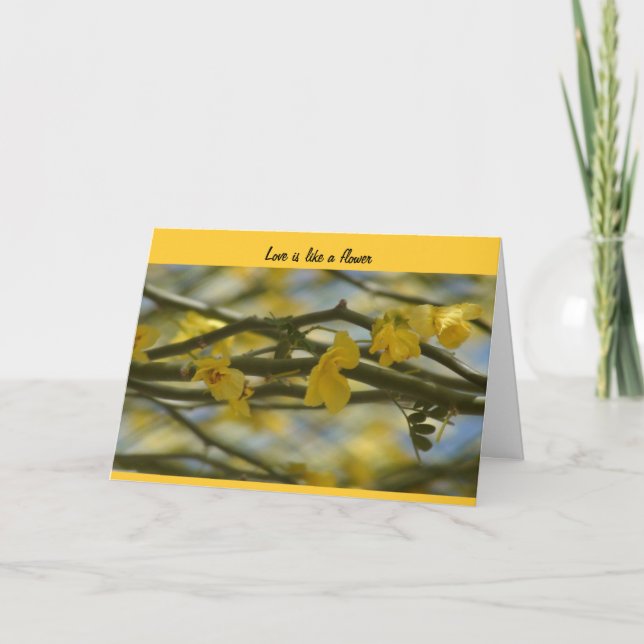 Cartão Love is like a flower - Wedding card (Frente)