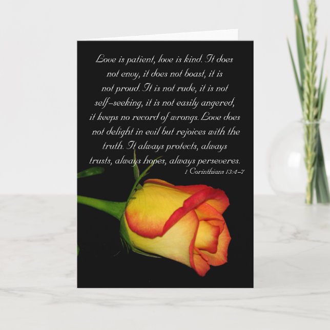 Cartão Love is patient... (Frente)