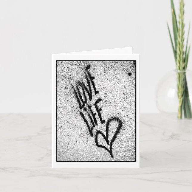 Cartão Love Life Graffiti Card (Frente)