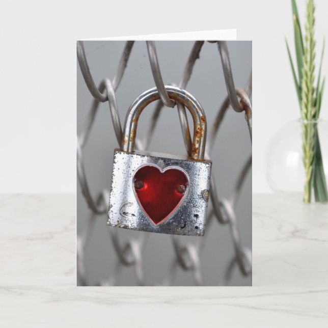 Cartão Love Lock customizable greeting card (Frente)