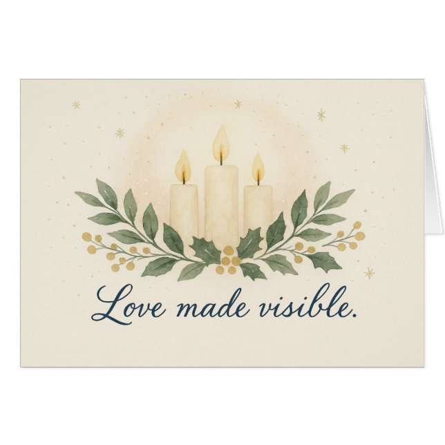 Cartão Love Made Visible — Christmas Card (Frente Horizontal)