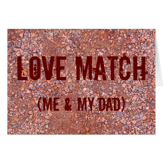 Cartão Love Match, Me & My Pai, Red Clay Court Tênis (Frente Horizontal)