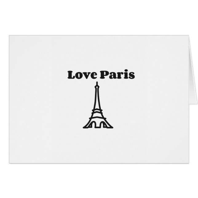Cartão Love Paris (Frente Horizontal)