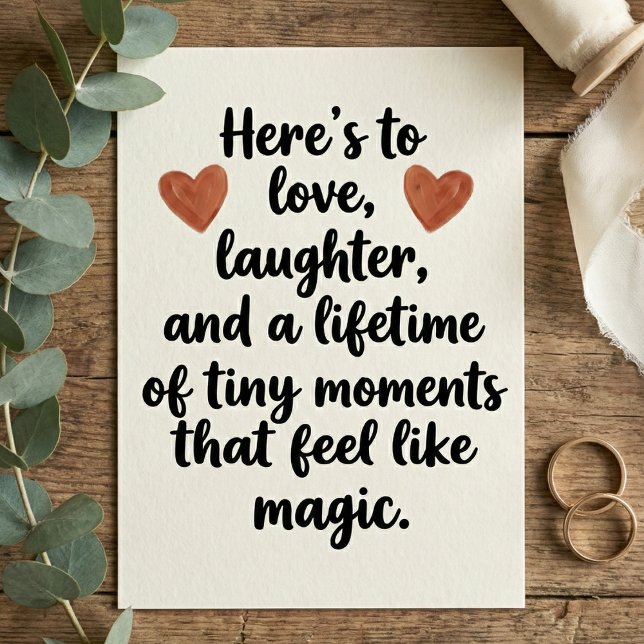 Cartão Love Quote Wedding Engagement Party (Criador carregado)