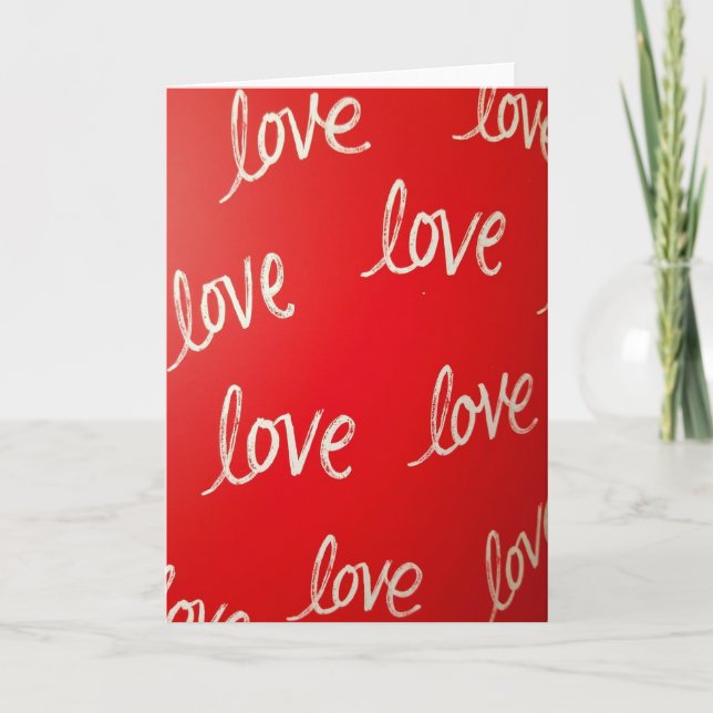 Cartão Love Repeated Crimson Red Card (Frente)