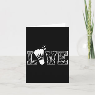 Cartão Love Shuttle Dminton Racket