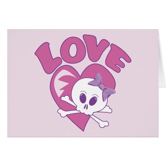 Cartão Love Skull (Frente Horizontal)