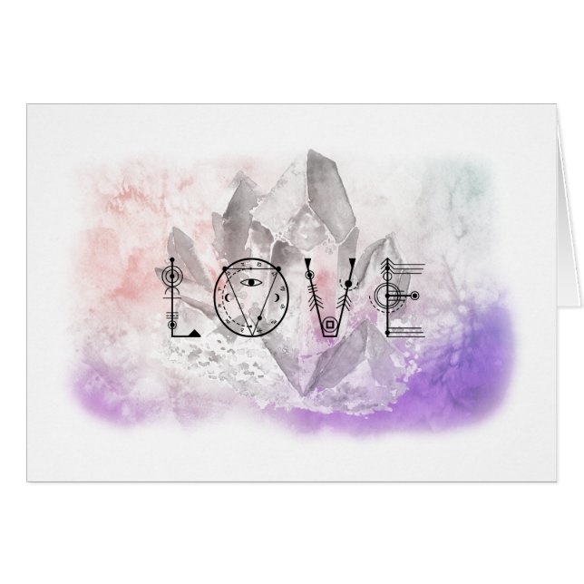 Cartão *~* LOVE Soft Purple Pink Lavender (Frente Horizontal)