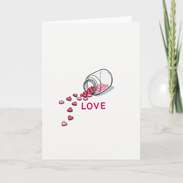 Cartão Love Spills Hearts Card (Frente)