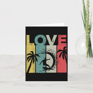 Cartão Love Surfing Vintage Cotação Graphic Surfer Saying