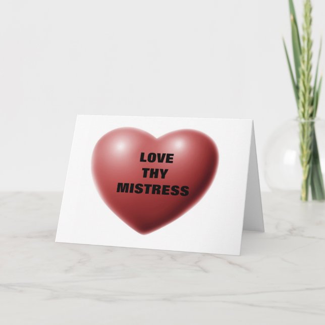 CARTÃO LOVE THY MISTRESS (Frente)