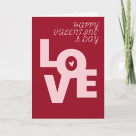 Cartão LOVE Valentines card
