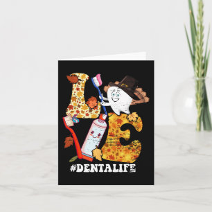 Cartão LOVE Vida Odontológica Peru Dente Outono Dia de Aç