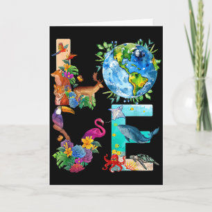 Cartão Love World Dia da Terra 2022 Planeta Ambiental Ani