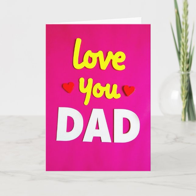 Cartão Love You Dad Fathers Day Card (Frente)