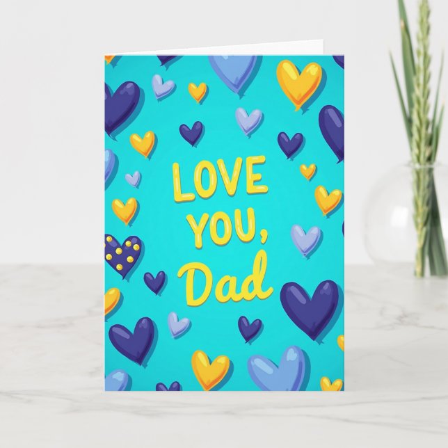 Cartão Love You Dad Heartfelt Card (Frente)