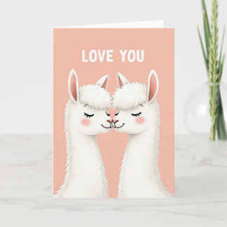 Cartão Love You Llama Kiss Card