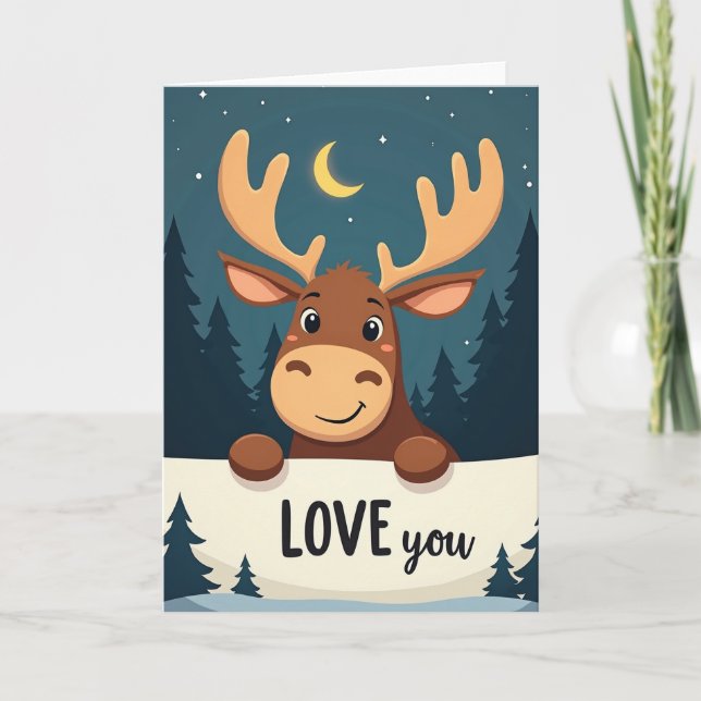 Cartão Love You Moose Card (Frente)