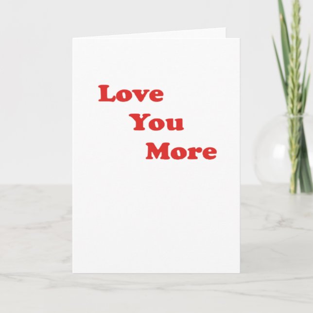Cartão Love You More Minimal Design  (Frente)
